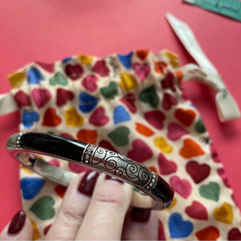 Brighton Silver and Black Bangle Bracelet